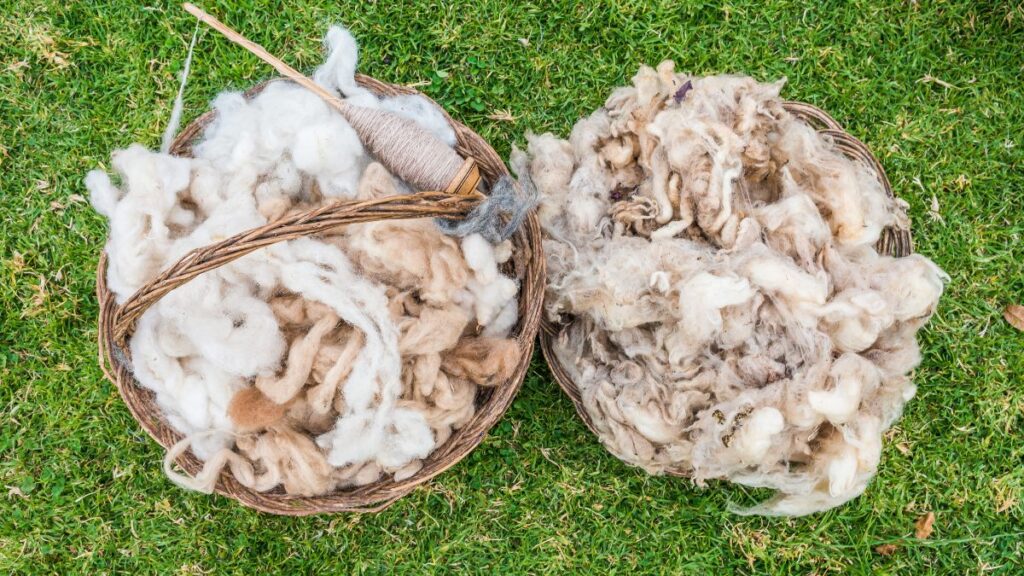 A close-up of a soft, fluffy ball of Alpaca Wool, perfect for knitting warm and cozy garments.